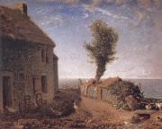 Jean Francois Millet End of the Hamlet of Gruchy oil painting reproduction